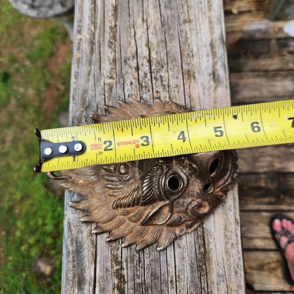 Vintage Brass Garuda Mask Wall Hanging Hindu Mythology Bird Deity Design Intrica - Picture 3 of 8